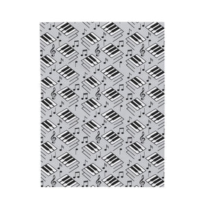 Piano Keys Design 04 on Velveteen Plush Blanket for Music Lovers