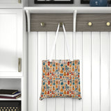 Musical Instruments Design 01 on Shoulder Tote Bag - Floral & Palm Design