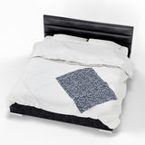 Music Notes Design 03 on Velveteen Plush Blanket for Music Lovers