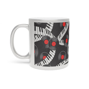 Piano Keys Metallic Mug (Silver\Gold) (6)