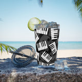 Piano Keys Design 03 on Tumbler with Straw - 16oz, Perfect for Music Lovers