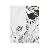 Musical Instruments Velveteen Minky Blanket 3