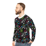 Music Notes Design 04 on Lightweight Sweatshirt | Music Lover's Gift