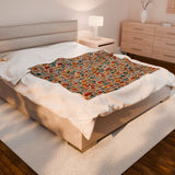 Musical Instruments Design 01 on Velveteen Plush Blanket for Music Lovers