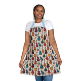 Musical Instruments Design 03 Print on Apron with 5-Color Straps | Perfect for Cooking & BBQ