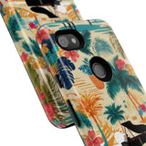 Tropical Piano Google Pixel Phone Case - Floral Design for Music Lovers