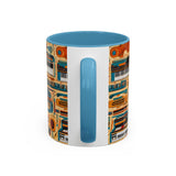 Musical Instruments Design 02 on Accent Coffee Mug - Beautiful Design for Music Lovers