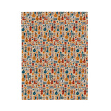 Musical Instruments Design 01 on Velveteen Plush Blanket for Music Lovers