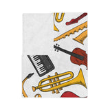 Musical Instruments Velveteen Minky Blanket 4