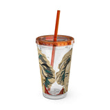 Beethoven Design 02 on Tumbler with Straw - 16oz, Perfect for Music Lovers