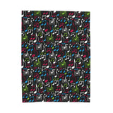 Music Notes Design 04 on Velveteen Plush Blanket for Music Lovers
