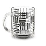 Piano Keys Design 01 on Glass Mug - 10oz Coffee Cup for Music Lovers