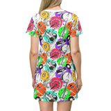 Colourful Musical instruments T-Shirt Dress (AOP) (5)