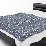 Music Notes Design 03 on Velveteen Plush Blanket for Music Lovers