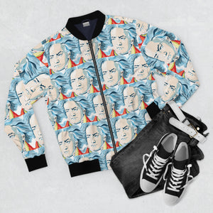 Beethoven Pattern A Men's Bomber Jacket (AOP)