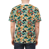 Tropical Piano Graphic Unisex Tee for Music Lovers