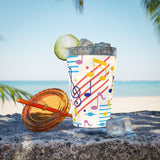 Music Notes Design 02 on Tumbler with Straw - 16oz, Perfect for Music Lovers