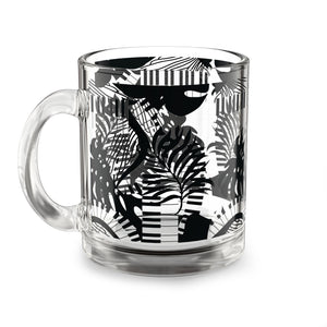 Piano Keys Design 02 on Glass Mug - 10oz Coffee Cup for Music Lovers