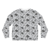 Piano Keys Design 04 on Lightweight Sweatshirt | Music Lover's Gift