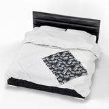 Piano Keys Design 03 on Velveteen Plush Blanket for Music Lovers