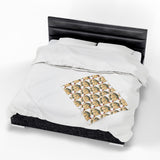 Beethoven Design 02 on Velveteen Plush Blanket for Music Lovers
