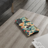 Tropical Piano Samsung Galaxy Phone Case - Floral Design for Music Lovers