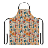 Musical Instruments Design 01 Print on Apron with 5-Color Straps | Perfect for Cooking & BBQ