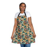 Tropical Piano Print Apron with 5-Color Straps | Perfect for Cooking & BBQ