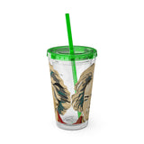 Beethoven Design 02 on Tumbler with Straw - 16oz, Perfect for Music Lovers