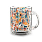 Musical Instruments Design 01 on Glass Mug - 10oz Coffee Cup for Music Lovers