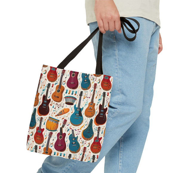 Musical Instrument Design 03 on Piano Tote Bag - Stylish Summer Accessory for Music Lovers