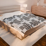 Piano Keys Design 01 on Velveteen Plush Blanket for Music Lovers