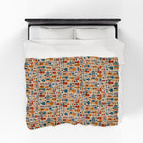 Musical Instruments Design 01 on Velveteen Plush Blanket for Music Lovers