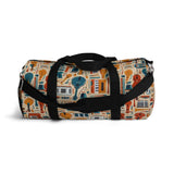 Musical Instruments Design 01 on Duffel Bag - Vibrant Floral Design for Musicians