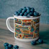 Musical Instruments Design 02 on Enamel Camping Mug
