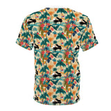 Tropical Piano Graphic Unisex Tee for Music Lovers