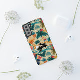 Tropical Piano Samsung Galaxy Phone Case - Floral Design for Music Lovers