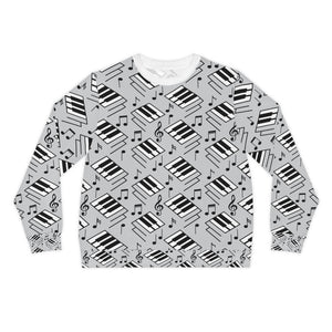 Piano Keys Design 04 on Lightweight Sweatshirt | Music Lover's Gift