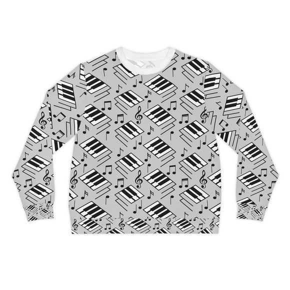 Piano Keys Design 04 on Lightweight Sweatshirt | Music Lover's Gift