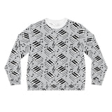 Piano Keys Design 04 on Lightweight Sweatshirt | Music Lover's Gift