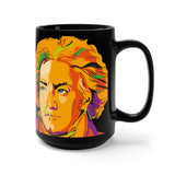 Beethoven Image 4 on Black Mug 15oz