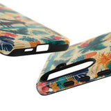 Tropical Piano Samsung Galaxy Phone Case - Floral Design for Music Lovers