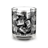 Piano Keys Design 03 on Glass Mug - 10oz Coffee Cup for Music Lovers