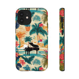 Tropical Piano iPhone Case - Floral Design for Music Lovers