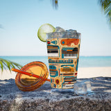 Sunsplash Musical Instruments Design 02 on Tumbler with Straw - 16oz, Perfect for Music Lovers