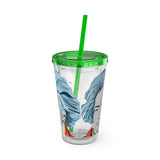 Beethoven Design 01 on Tumbler with Straw - 16oz, Perfect for Music Lovers