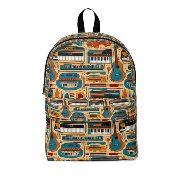 Musical Instrument Design 02 on Unisex Classic Backpack - Beautiful Design for Music Lovers