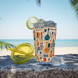 Sunsplash Musical Instruments Design 01 on Tumbler with Straw - 16oz, Perfect for Music Lovers