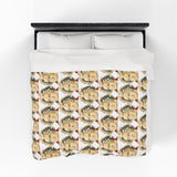 Beethoven Design 02 on Velveteen Plush Blanket for Music Lovers