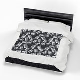 Piano Keys Design 03 on Velveteen Plush Blanket for Music Lovers